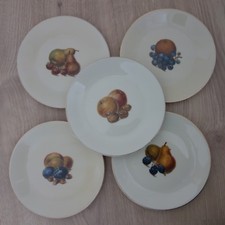 5 Hutschenreuther Obstteller Teller Elfenbein Obstdekor Manufaktur Händel