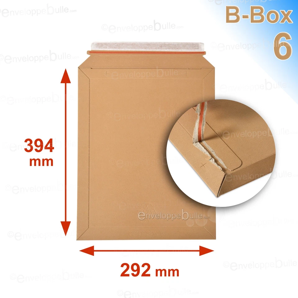 100 Enveloppes/pochettes carton rigide 292x374 B-Box 6 - Photo 1/1