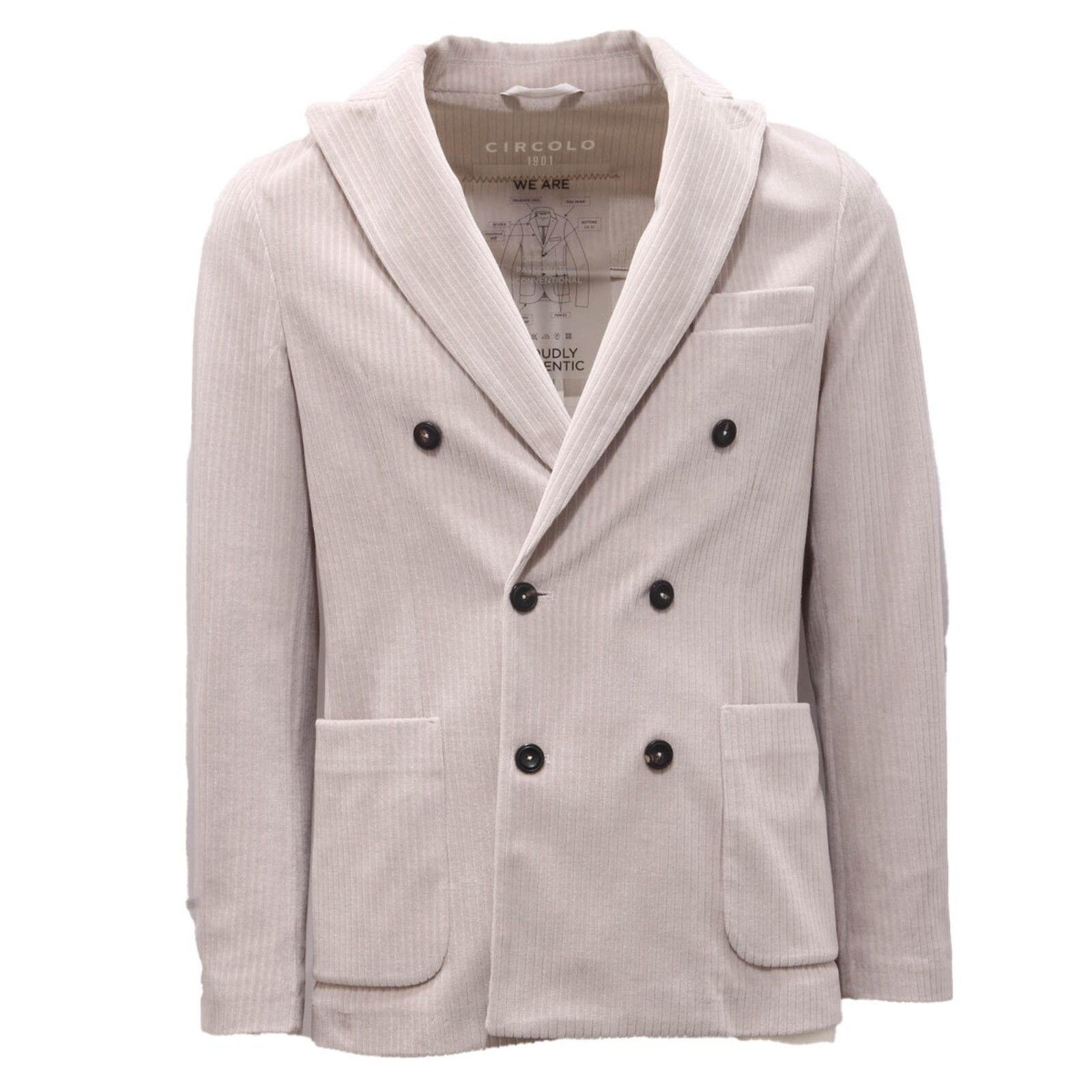 6056AI giacca velluto мужская вельветовая куртка coste doppiopetto uomo CIRCOLO 1901 36690₽