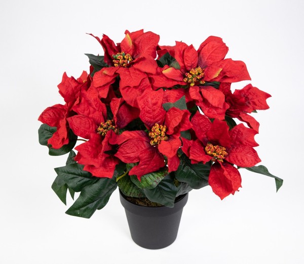 GroßEr Weihnachtsstern Im Topf 38Cm Rot Pf KüNstlicher Weihnachtsstern Kunstblum-image