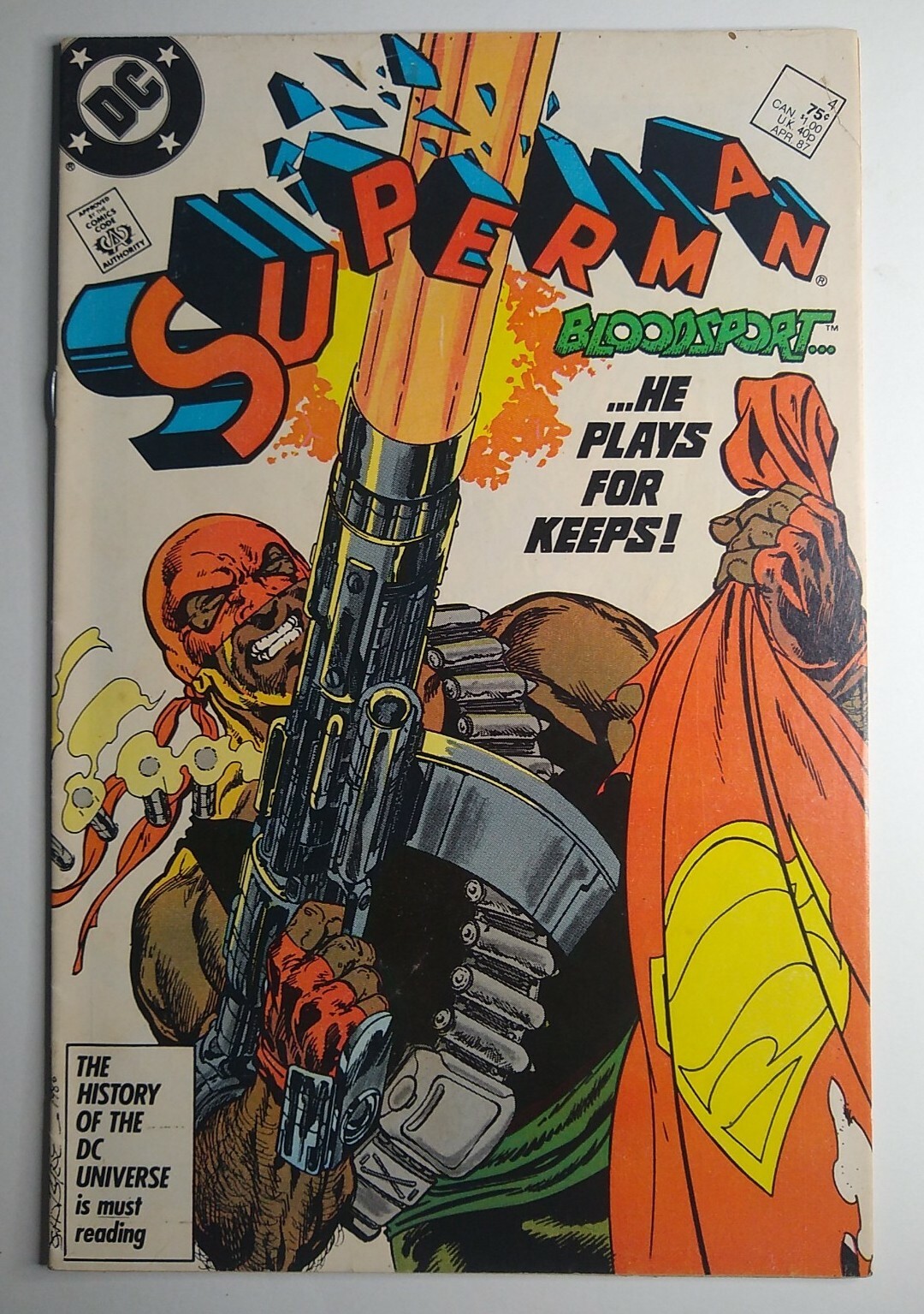 DC Comic Superman #4 1st Appearance Bloodsport, Maggie Sawyer (DC's 1st Lesbian)