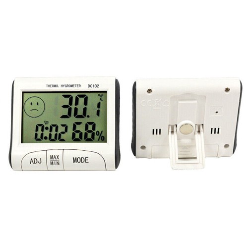 LED Digital Thermometer Alarm Clock Humidity Meter Hygrometer Room Temperature