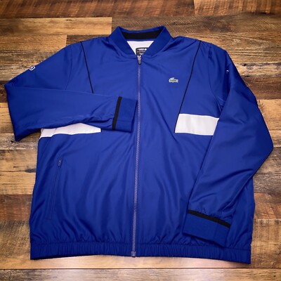 Lacoste Novak Djokovic Jacket Mens 2XL Blue Full Zip Lined | eBay