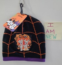 Disney Mickey Minnie Mouse Beanie Knit Cap Hat Fall Winter Halloween BOO NWT