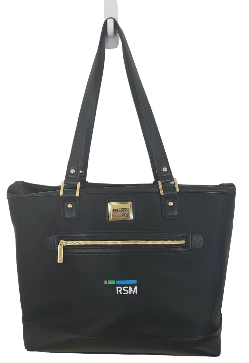 Kenneth Cole Reaction Black Canvas with Faux Leather Tote Bag~~539545~~ |  eBay