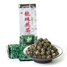 Rouleau à main 250 g de perles de dragon de jasmin suprême feuille libre thé vert chinois