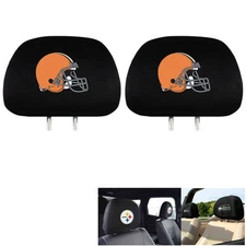 New Team ProMark NFL Cleveland Browns Head Rest Covers For Car Truck Suv Van