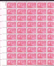 #931 2¢ F.D.R. WARM SPRINGS GA. MINT SHEET.  F-VF NH. BCV $10