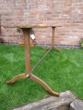 Wishbone Industrial style cast iron table leg base Rust Unfinished, M20