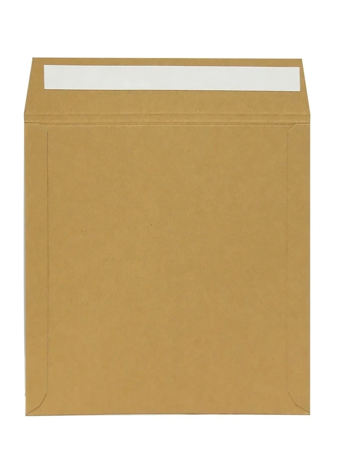 NEO MEDIA Neo 12 Zoll braun Schallplattenkarten Versandtaschen abziehen & versiegeln, starke Karte, 25er Pack