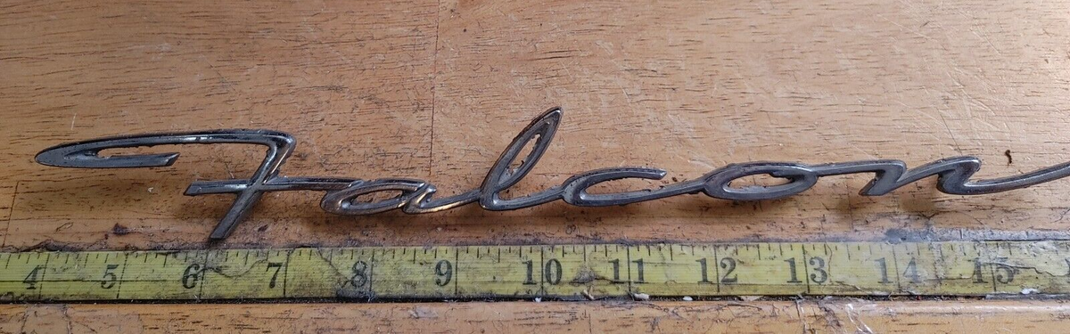 FORD FALCON CIRCA '60S SCRIPT METAL EMBLEM C6DB 16098 (3589} | eBay