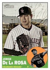 2012 Topps Heritage  Jorge De La Rosa #332 Colorado Rockies Baseball Card