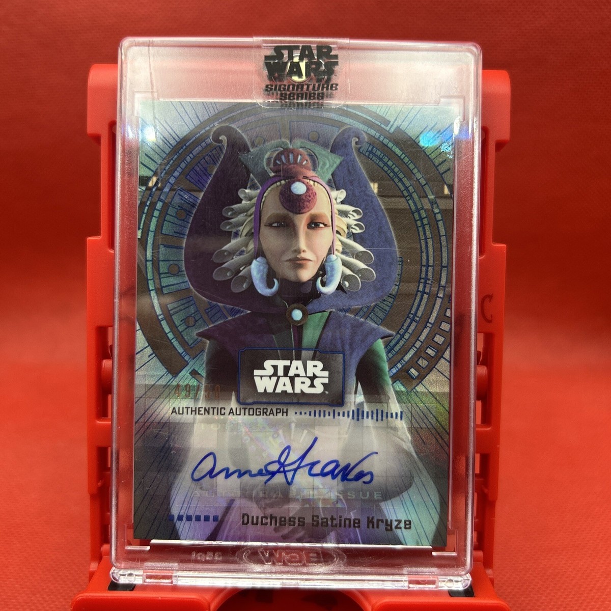 スターウォーズトレカ Anna Graves Duchess Satine Kryze Topps Star Wars 2022 Auto 49/50 A