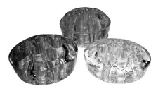 3 Vintage Clear Glass Flower Frogs 11 holes 2.75" Diameter PLEASE READ