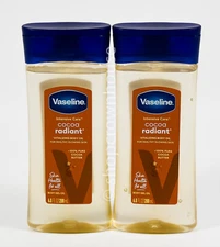 2 Vaseline Intensive Care COCOA RADIANT 6.8oz Vitalizing Body Oil Gel glowing