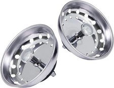FAUC97333-2 Kitchen Sink Basket Pack Of 2, Chrome Plated Stainless Steel