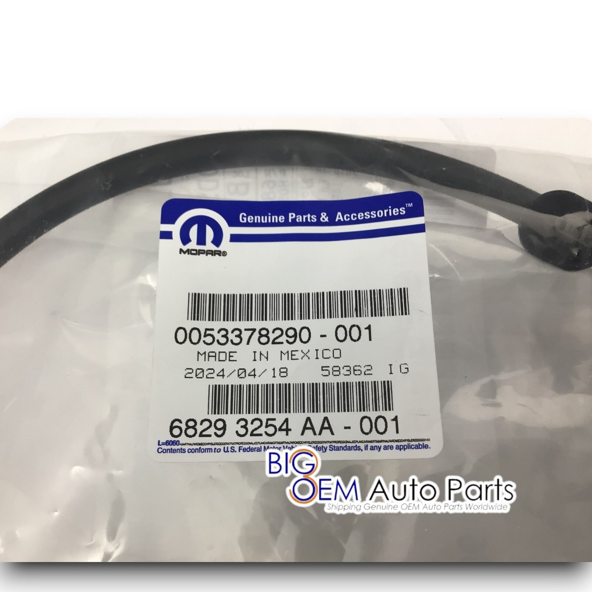 MACHSWON Kit 2 Buses Lave-Glace Jeep Wrangler 2018-2020 & Gladiator 2020-2021 - OEM 68293025AA Noir