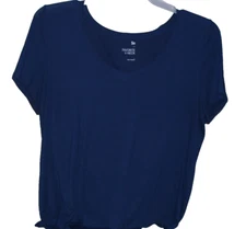 So Favorite V-Neck Size Large Dark Blue Sort Sleeves Please See Pics