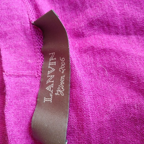 Lanvin River 2006 Strickjacke Wolle Seide Mischung Magenta Lila Medium - Bild 10 von 12