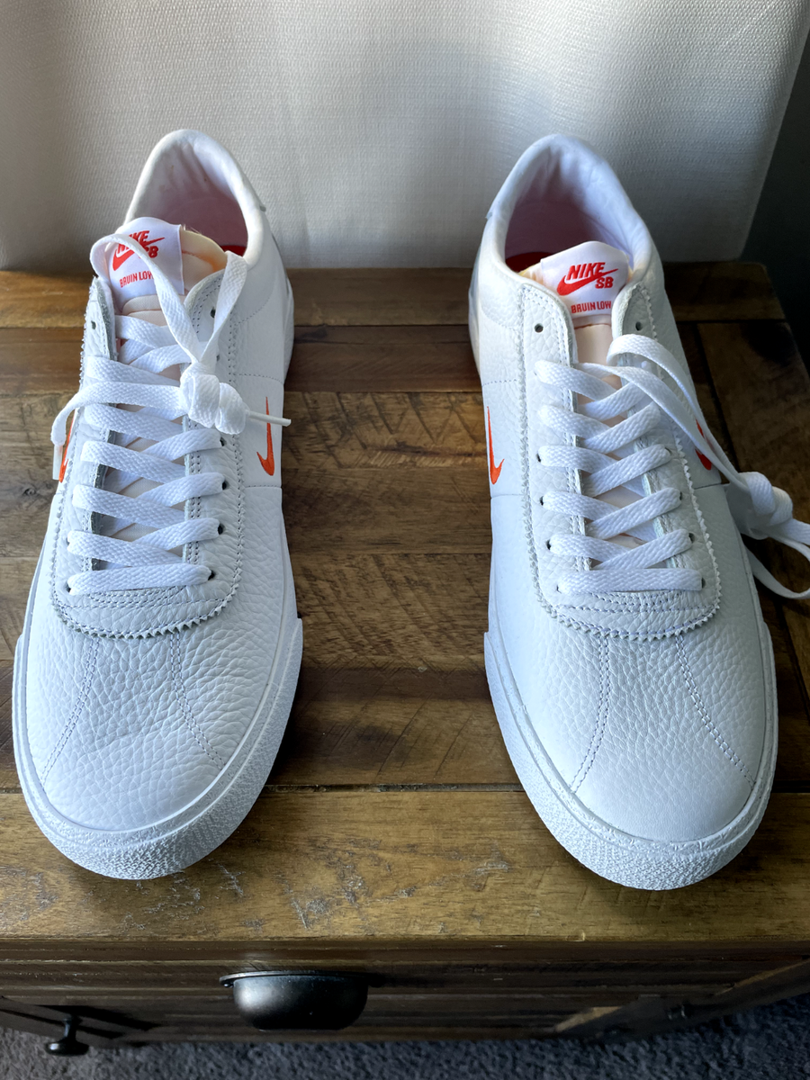 nike sb bruin white team orange
