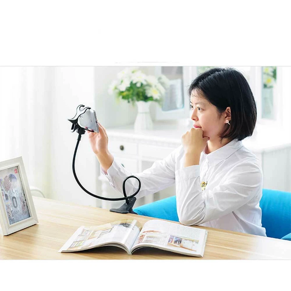 2 Flexible 360 Mobile Cell Phone Holder Lazy Bed Desktop Bracket Mount Stand - Image 3 of 4