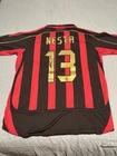 Alessandro Nesta Signed AC Milan Home Soccer Jersey #13 with Beckett Witness
