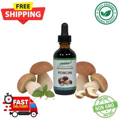 Organic Porcini Mushroom Extract Drops 2oz Digestive Support Beta-Glucan Vegan