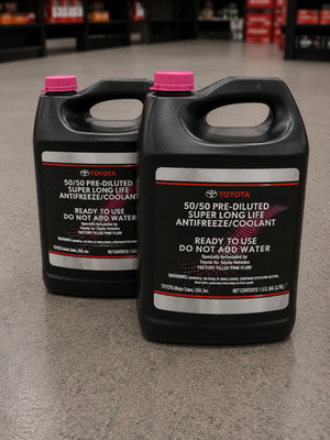 OEM Toyota Lexus Super Long Life Pink Antifreeze Coolant 50/50 Prediluted QTY 2