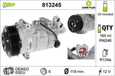 Compressor, air conditioning valeo for RENAULT MEGANE III 2.0 TCe 813245
