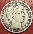 1900-O Barber Silver Half Dollar. Free Shipping