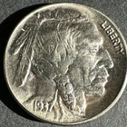 1937 BUFFALO NICKEL - ONE (1) TOTAL U.S. COIN - WITH FLIPS - NICE COIN!!