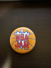 Vintage NBA JAM Pin Pinback Button Sega Genesis Super Nintendo Acclaim 1.25"