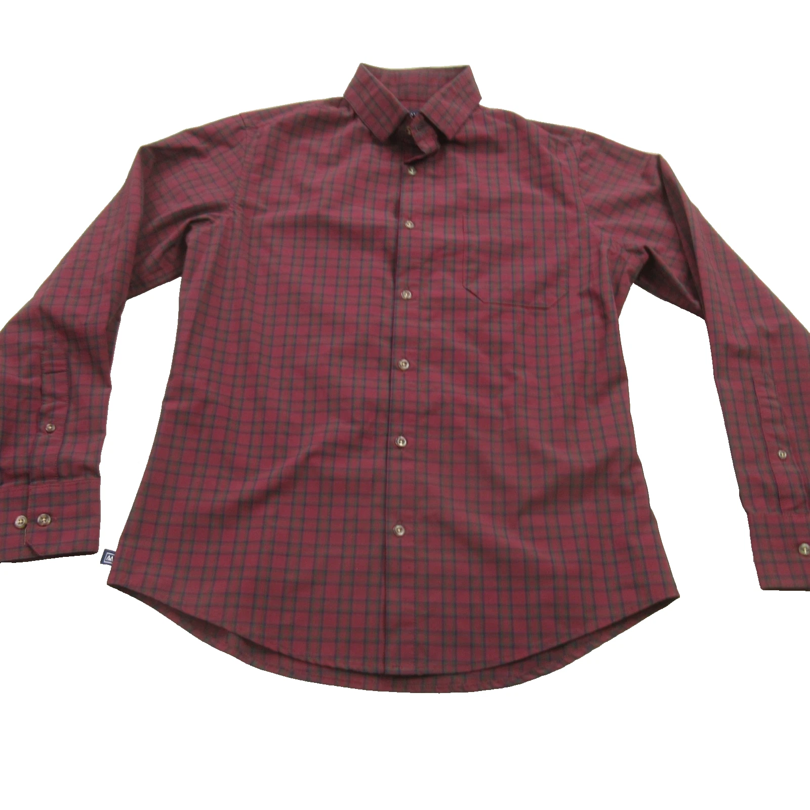 Mizzen Main Shirt Mens Small Long Sleeve Button Front Checks Lightweight