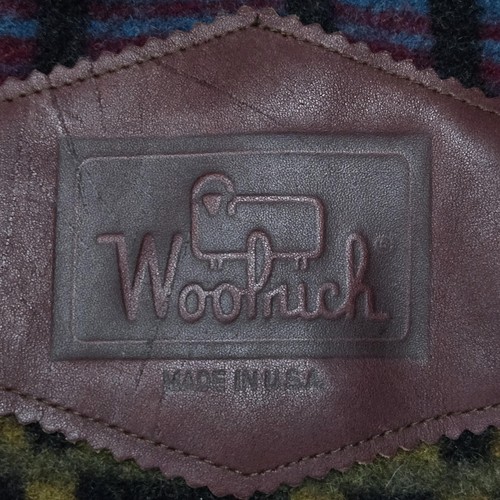 Vintage Woolrich Jacket Mens Medium Canvas Leather Collar Plaid Lined USA 90s - Picture 17 of 22