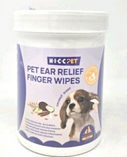 HICC PET Ear Finger Wipes for Dogs  Cats - Gently Remove Ear Wax, Debris 2027