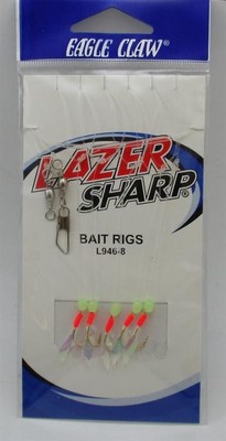 Eagle Claw L946-8 Laser Sabiki Rigg Gold Haken Größe 8