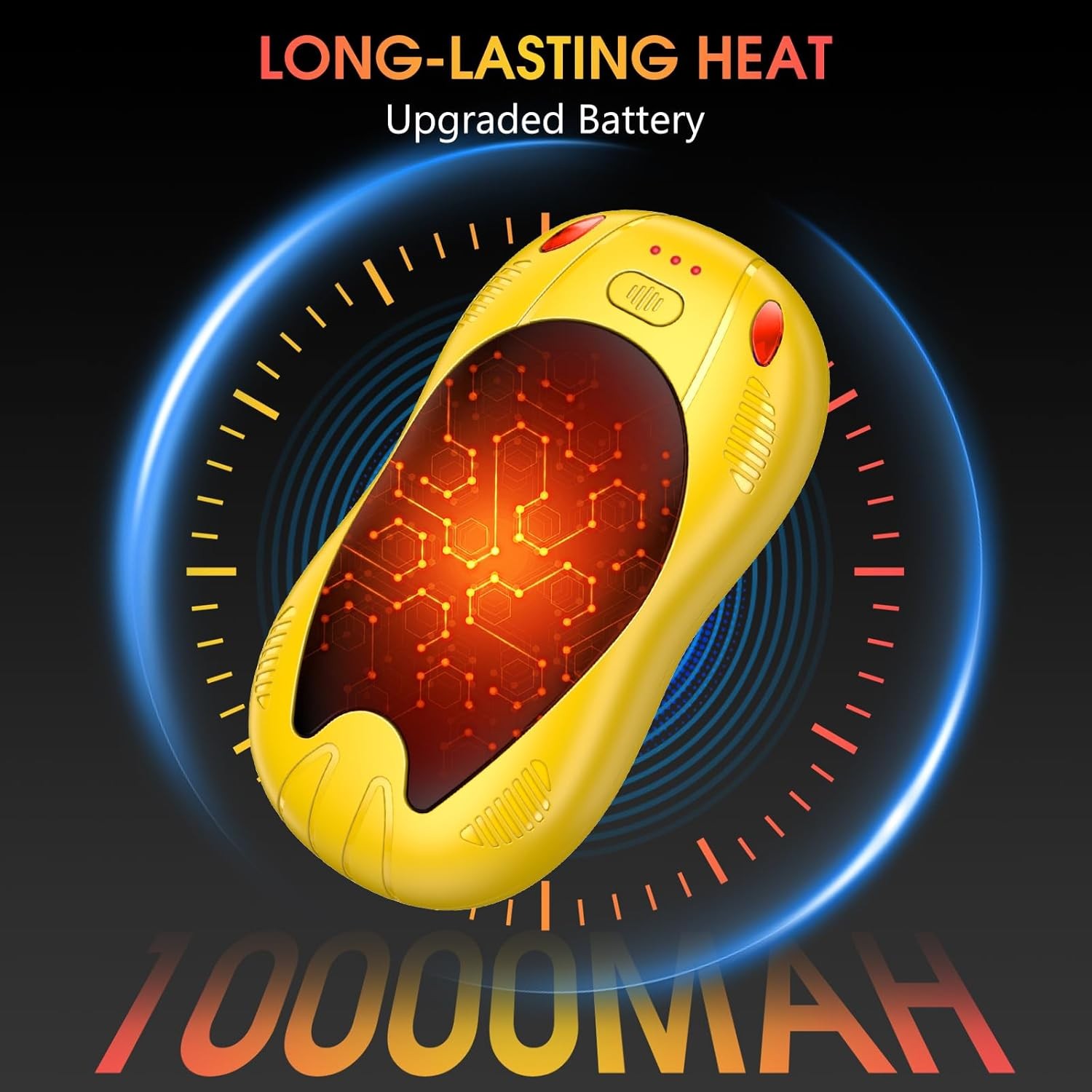 Portable Hand Warmer Rechargeable 10000mAh Electric Hand Warmer 3-level Double