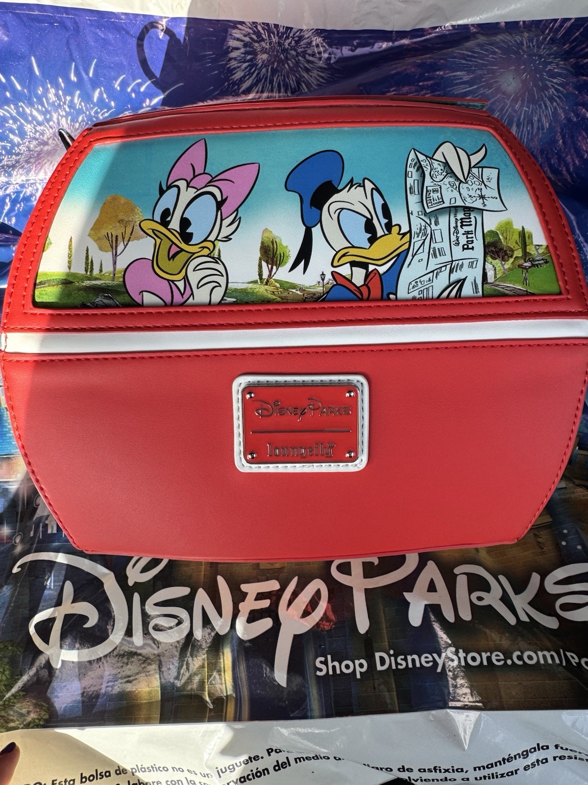 2025 Disney Parks Skyliner Mickey Minnie Donald Daisy Chip Dale Loungefly Bag