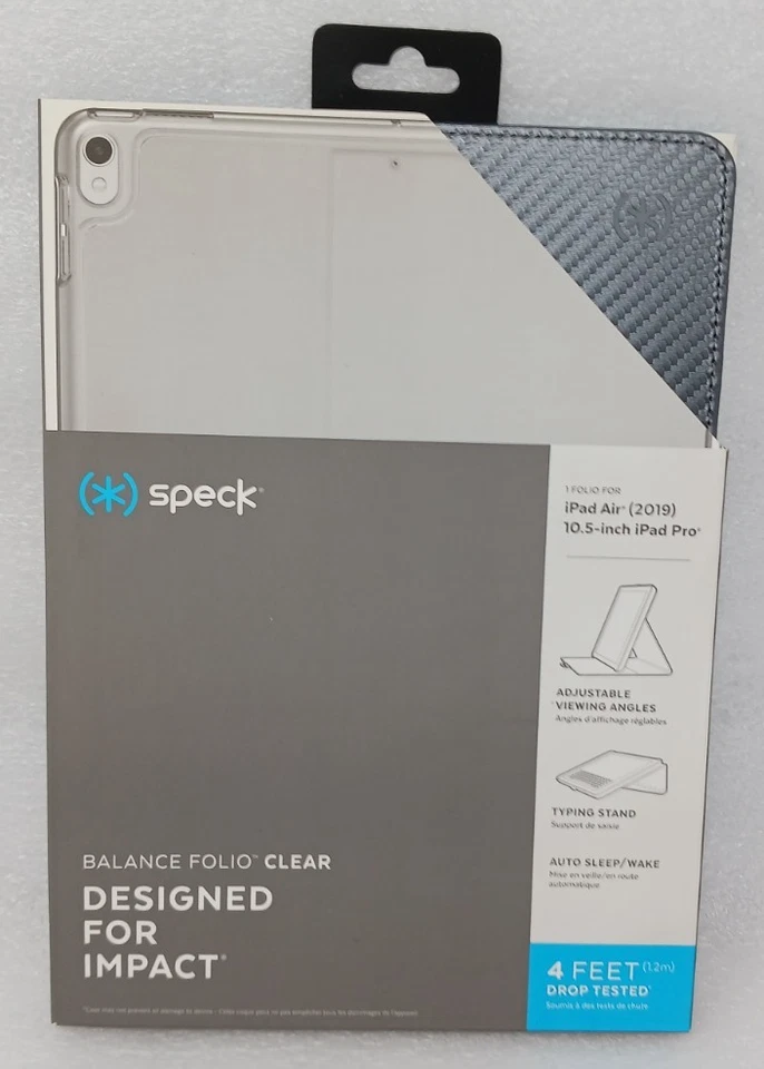 Speck Balance Folio Clear Gray Case iPad Air 2019 10.5 Inch iPad Pro - Image 4 of 4