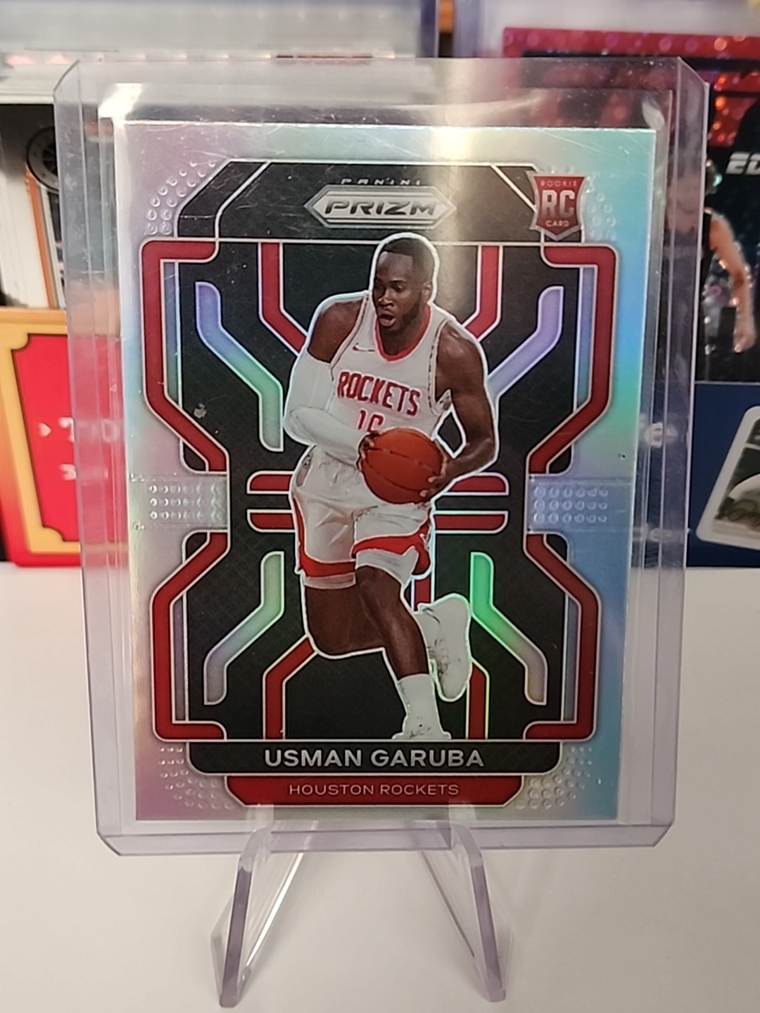 2021-22 Panini Prizm Usman Garuba Silver Prizm Rookie #321 Houston Rockets RC