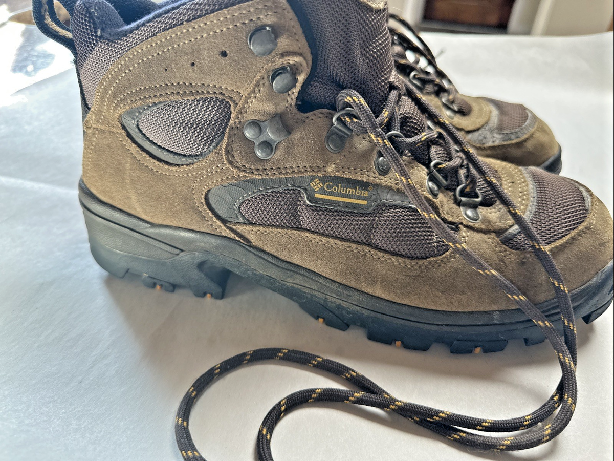 Columbia Hilltop Ridge Brown Leather Lace Up Hiking Boots Men Sz
