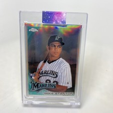 2010 Topps Chrome - Giancarlo Stanton #190 Refractor Mike on Card (RC)