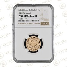 2022 Memorial Gold Proof Piedfort Sovereign PF70 Ultra Cameo