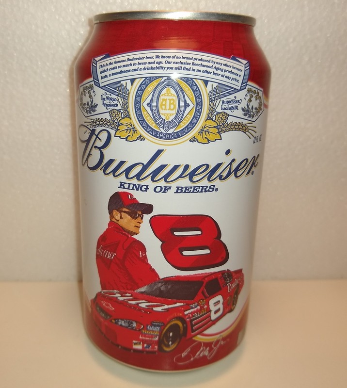 Dale Earnhardt Jr. #8 Budweiser 12oz beer can Anheuser-Busch Company 2007 EMPTY