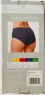 NEUBURGER WOMEN'S SOFT MODAL STRETCH ULTIMATE FIT HIPSTER 6-PACK