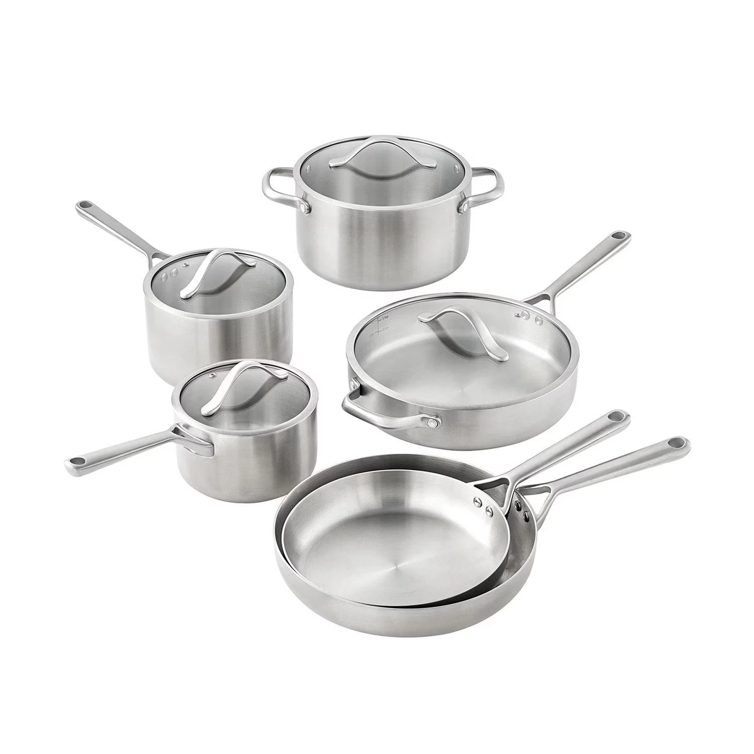 Member's Mark 10-Piece Modern Tri-ply Cookware Set