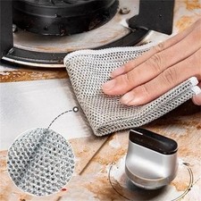 5?15PCS Non-Scratch Steel Wire Dishrag Double Layer Cleaning Cloth for Kitchen