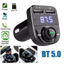 Car Charger FM Transmitter Bluetooth Audio Dual USB Car MP3 Player autoradio Han