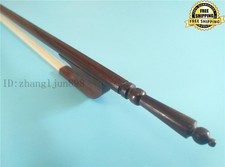African Blackwood Baroque Violin Bow with Long Screw  4/4  Mongolian Horse Hair