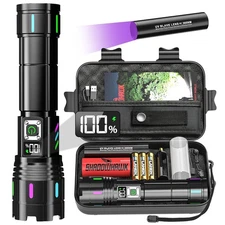 Flashlight 2000 High Lumens Rechargeable - 30W Super Bright LED Flash Light w...